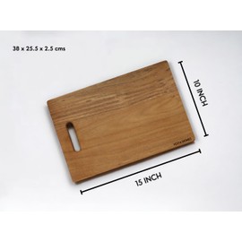 Vesta Homes Wooden Cutting Board for Kitchen/Chopping, Serving Board/Block for Vegetables, Fruits, Cheese and Charcuterie | Natural Acacia Wood | 15 * 10 * 1 Inches | Handcrafted in India