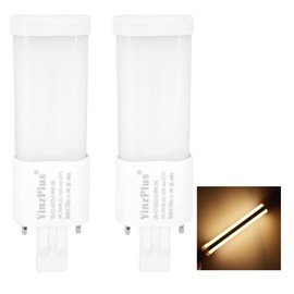 YinzPlus 2 Pcs Per Pack 5 Years Warranty GX23 LED Bulb 4.21 Inch AC 120V and 277V Beam Angle 360 Degree 3 Watt 300 Lumen Warm White 3000K PLS Lamp LED Compact Bulb GX23 CFL LED Tube Light