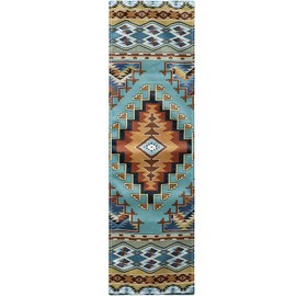 GLENLCWE Southwestern Style Table Runner,Indian American Aztec Print Long Table Covers Rectangle Table Top Decor,12x72Inch,Washable