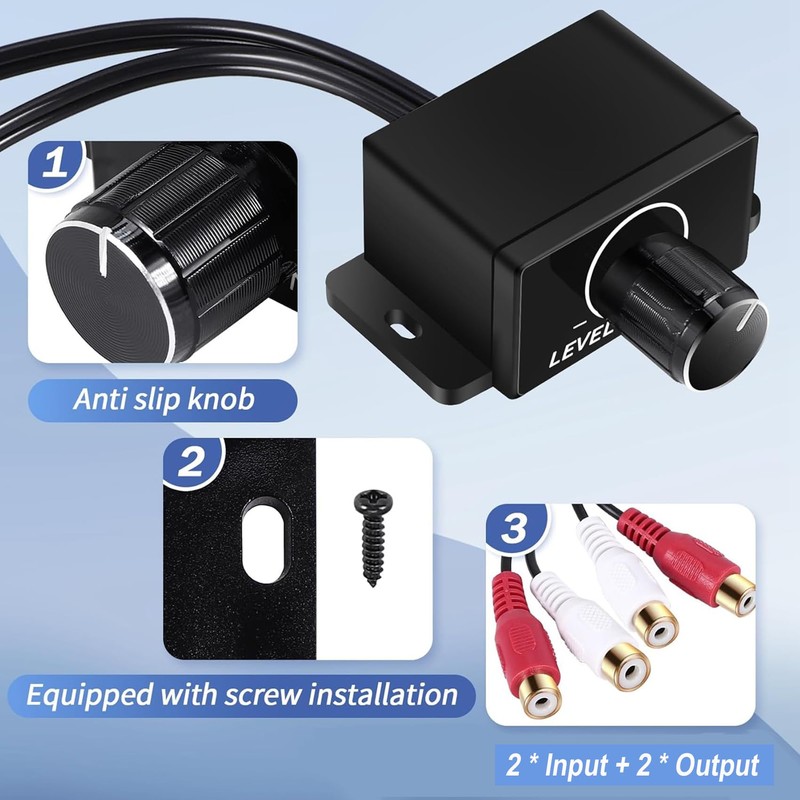 Bmocoen LC-1 Home Car Audio Amplifier Volume Control Knob Black