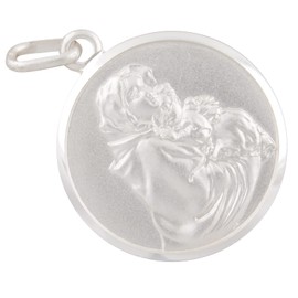 AFP Madonna Saint Mary with Baby Jesus Pendant 925 Sterling Silver AS-529