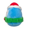 Squishmallows Original 7.5-Inch Puff the Blue Penguin with Green Wreath