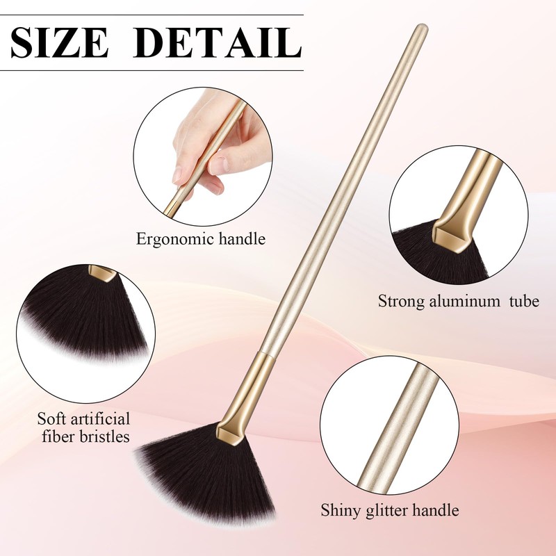 9 Pieces Facial Fan Mask Brushes, Soft Facial Applicator Brushes