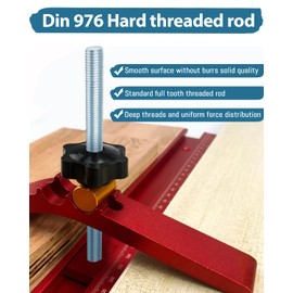 Leryati DIN 976 Threaded Rod M10 x 300 mm, Galvanised Steel, Threaded Rod Strength Class 4.8 Threaded Rods with Standard Thread, Metric Set Screw