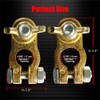 Ampper Brass Battery Terminal Connectors, Top Post Battery Terminals Clamp