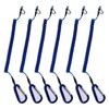 Health Ceremony Safety Wire Cord Set of 6, Aluminum Carabiner, Shoot Rope, Safety Cord, Wire Key Chain, Drop Prevention, Strap, 6 Pieces, Stainless Steel Wire, Maximum Extension 3.9 ft (1.5 m), Spiral