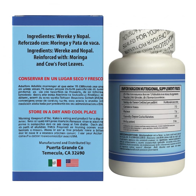 Wereke & Nopal Capsules – 60 Count (1000 mg Each)