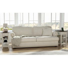 ChooChoo Farmhouse White End Table Set of 2, Sofa Side Table Living Room with Charging Station,Narrow Night Stand with USB Ports & Power Outlets and Hidden Drawer