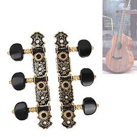 Acoustic Guitar Tuning Machines, Guitar Machine Head Replacement Set, Acoustic Guitar 1:18 Tuners Tuning Keys Pegs Machine Heads Replacement 3L3R