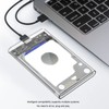 Transparent Hard Drive Enclosure External SSD Hard Disk Case for