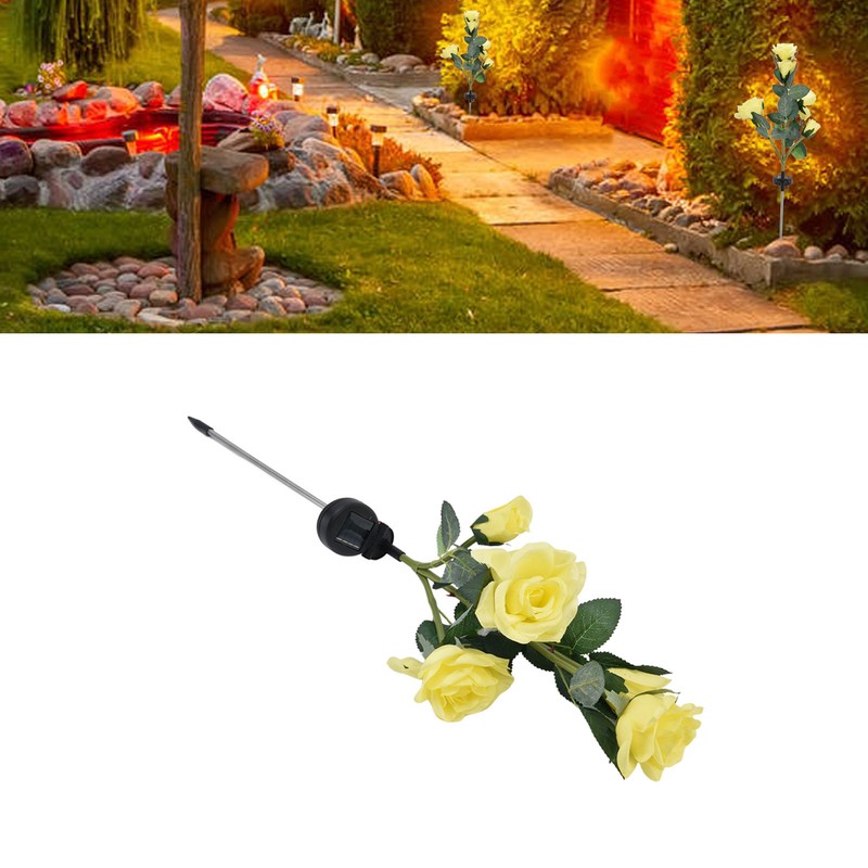 Solar Flowers Solar Cell Panel Intelligent Light Control Waterproof Function