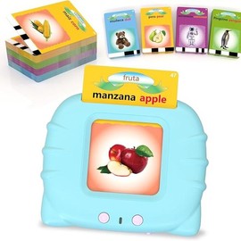 Pocket Speech Therapy Toys - Alphabet Flash Cards for Toddlers with 510 Sight Words, ABC Learning Resources, Autism Sensory Toys for Autistic - Specification: Bilingual 224 Sight Words Blue (SP. & EN.)