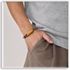 Xusamss Tiger Eye Stone Bar Link Bracelet for Men(Brown)