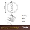 TROIKA Crown Keyring - Crown - Cast Metal - Chrome