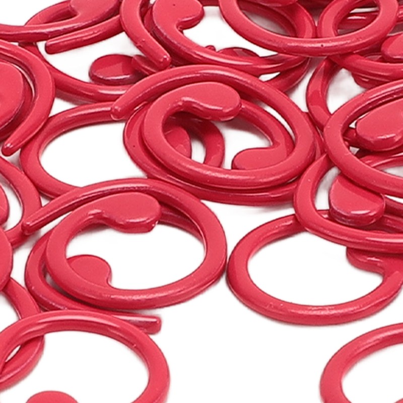 50PCS Metal Stitch Markers Spiral Markers Multifunctional Crochet Locking Hooks