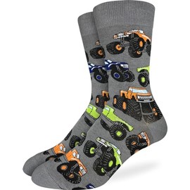 Good Luck Sock Men's Monster Trucks Socks, Adult, Shoe Size 7-12