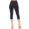 Women's High Waist Stretch Skinny Knit Denim Capri Jeggings Reg-Plus