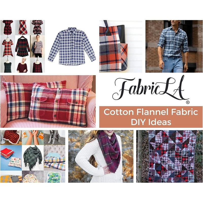 Flannel Fabric by the Yard | 60" inches Wide |