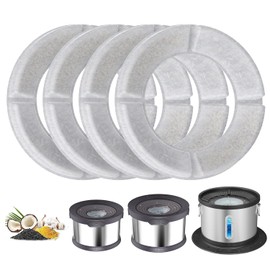 UPSKY 4PCS Replacement Filters for 8L/2.1Gal, 10L/2.6Gal and 12L/3.17Gal, 14L/3.7 Gal Round Dog Water Bowl