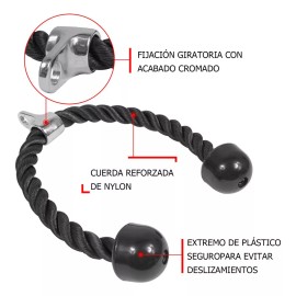 KS Cuerda/retractor De Entrenamiento De Tríceps+jaladera Tipo D