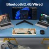 Wireless Mechanical Keyboard, Triple Mode 2.4G/USB-C/BT Gaming Keyboards 100 Keys