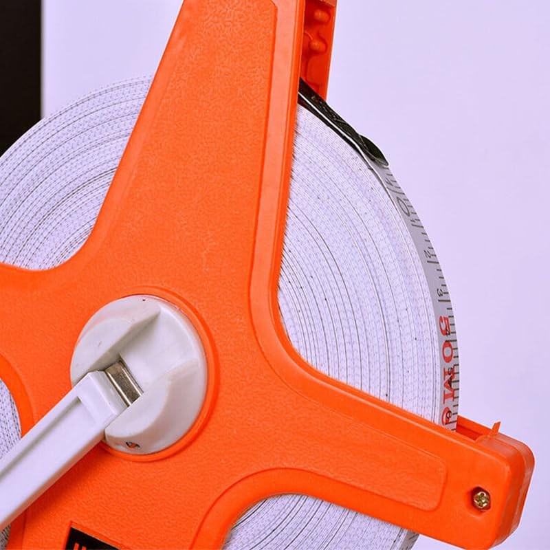 Tape Measure 30M 50M 100M Fiberglass Open Reel Measuring Metric