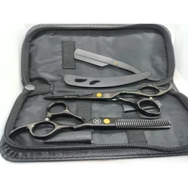 Ureshii Hanzo Tijeras Acero Japonés 440 C, Ureshíí Hanzo, 6  Color Negro