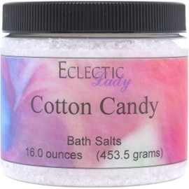 Cotton Candy Bath Salts by Eclectic Lady, 16 ounces