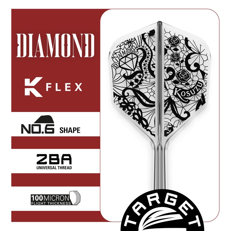 Target Japan DIAMOND K-FLEX FLIGHT SHAPE/NO.6 SHAPE/NO.6 SHAPE/SHAFTS | Clear