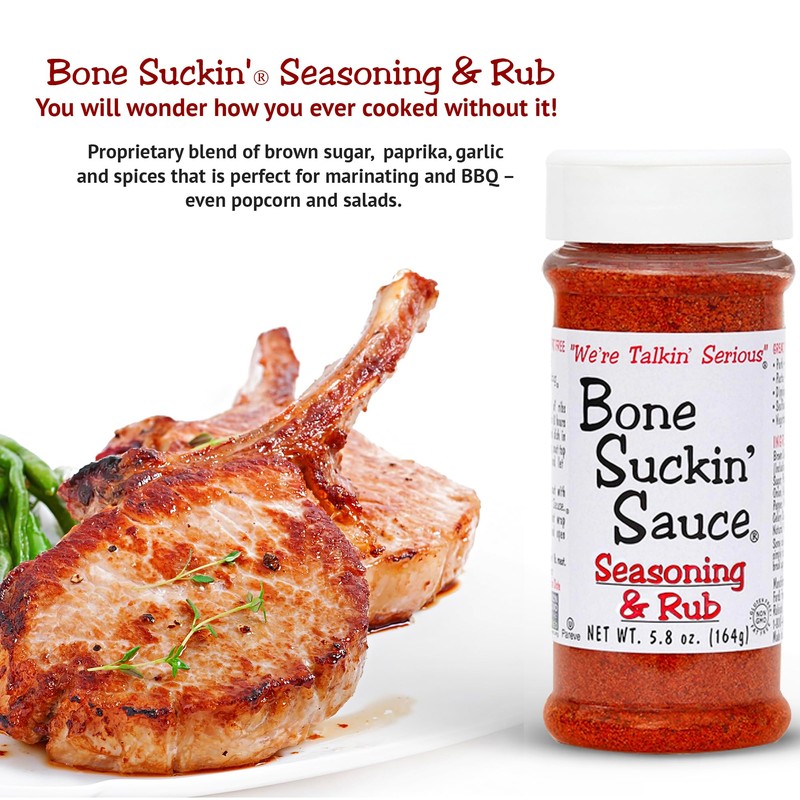 Bone Suckin' Seasoning & Rub, Original Blend, 5.8 Oz, Grilling