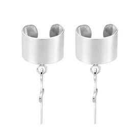 AeraVida Meaningful Devotion Cross.925 Sterling Silver Ear Cuffs | Cross Ear Cuff Earrings for Women | Cuff Earrings for Women No Piercing | Sterling Silver Cross Cuff Earrings