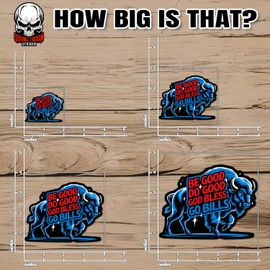 Be Good Do Good God Bless Go Bills Sticker or Magnet Christmas Ornament Football Buffalo Sport Waterproof Vinyl Sticker for Water Bottle Bumper Car Laptop