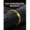 Bandmax Mens Bracelets 14K Gold Cuban Link Chain Bracelet for