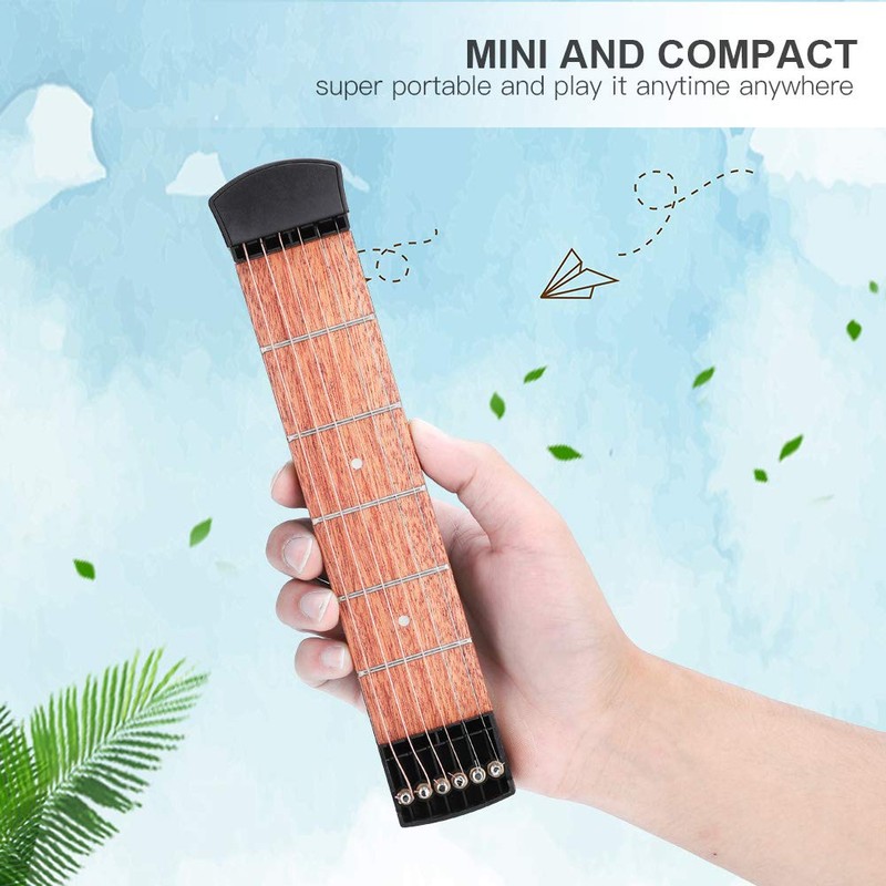 Pocket Guitar Portable Mini 6 Fret Pocket Guitar 6 String