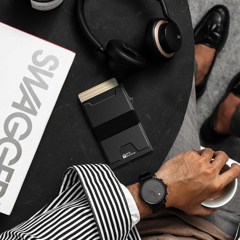 Smart Card Wallet for Men Slim: Minimalist Wallet for Men