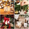 Christmas Tree Decorations, Wooden Pendants, 60 Pieces Wooden Pendants Christmas,