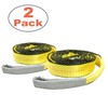 LONGLC 2 Pack 2" x12' Recovery Tow Strap Heavy Duty,