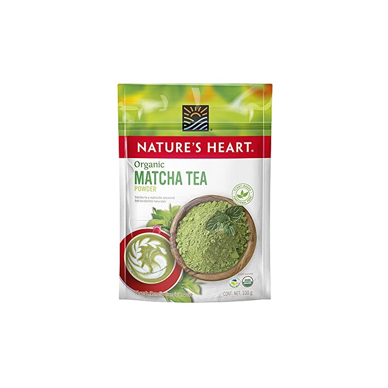 Nature's Heart Superfood Orgánico Té Verde Matcha en Polvo, 100
