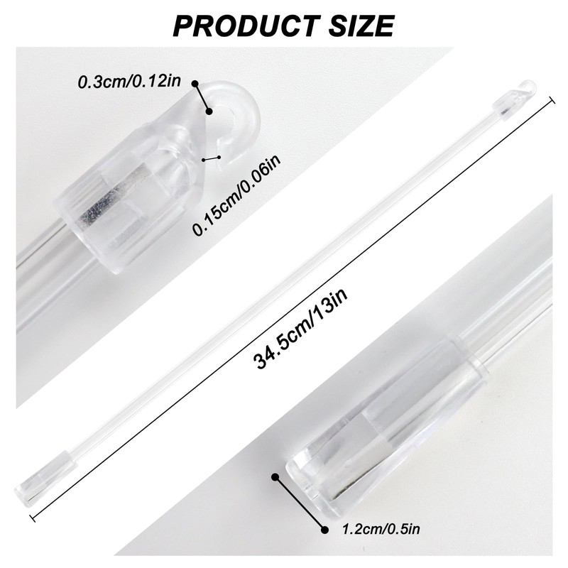 4 Pieces 12 Inches Blind Wand, Window Blind Tilt Rod,