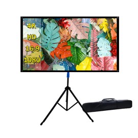 Projector Screen with Stand Outdoor 60 inch 4K HD 1.5-Gain Wrinkle-Resistant Movie Screen, 160° Viewing Angle, Projection Screen for Movie Night and Indoor 【60in】