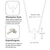 Geveay Silver Cross Necklaces for Women Trendy Sterling Silver Cross