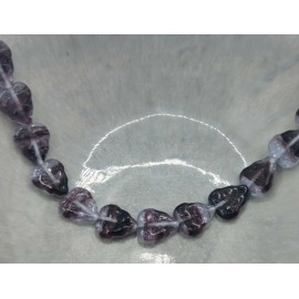 25 Czech Glass Leaf Beads Alexandrite/Amethyst 8x10mm
