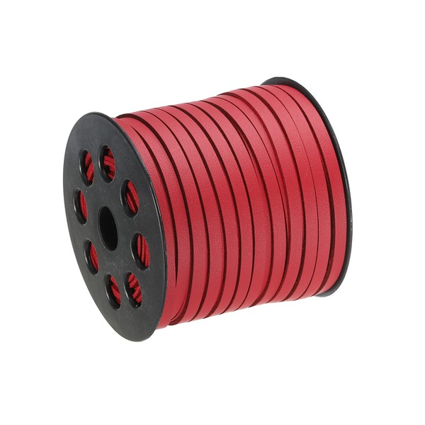 uxcell Leather Cord, 49.21 Yards 5mm Flat Suede String for