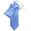 TigerTie Security Satin Silk Tie in Plain with Elastic Band