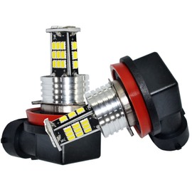 Alla Lighting 2000 Lumens H16 H8 H11 LED Bulbs High Power 3020 30-SMD Super Bright 6000K Xenon White DRL Fog Lights Bulbs Replacement for Auto Cars, Trucks