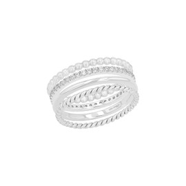 s.Oliver Women's 925 Sterling Silver Ring with Synthetic Zirconia Silver Comes in Jewellery Gift Box, Metal, Cubic Zirconia