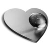 1 x Heart MDF Magnets - Artistic Clear Marble Ball
