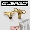 QUERGO Clock Style Brass Radiator Keys - Radiator Bleeding Key