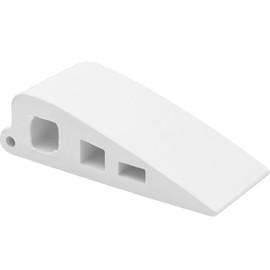 WAGNER Door Wedge/Doorstop Soft Stick 2pcs. Set - 59 x 25 x 15 mm, White Door Wedge Made of Solid Rubber, to be Pushed Underneath Doors, Protects Door, Wall and Furniture - 15691502