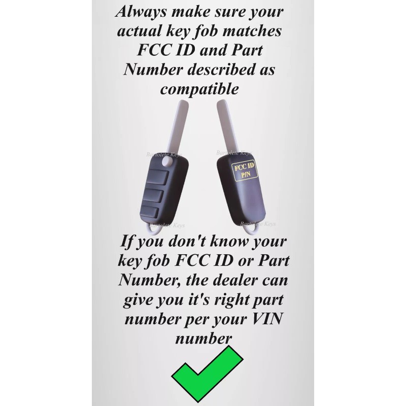 Bartolete Keys Keyless Remote Control Car Key Fob Fits 2016